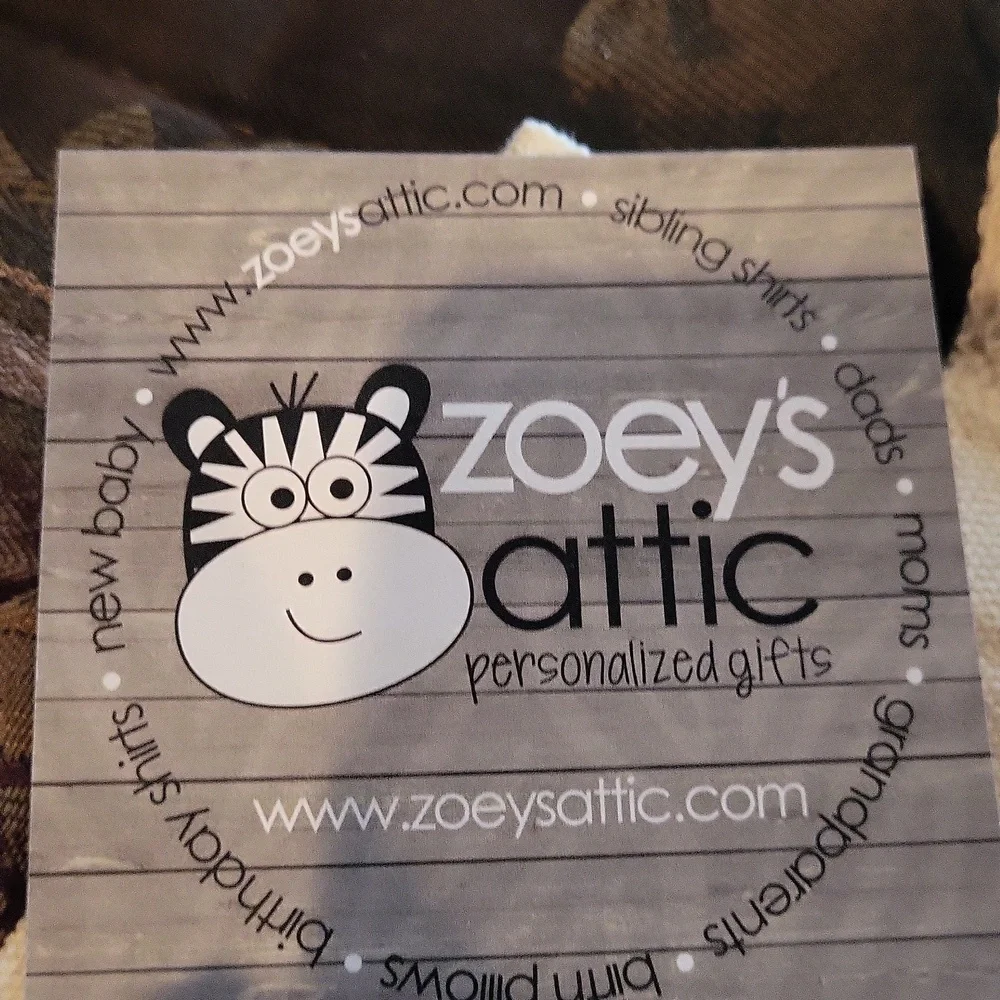 ZOEYS ATTIC Cream Dog Tote Bag SMALL WORDS ABOVE CLOTH bagged